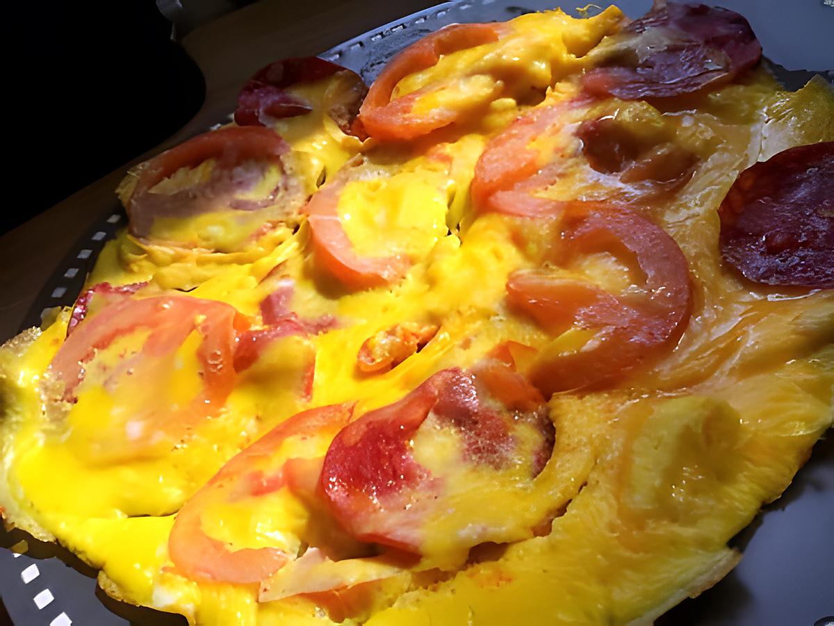 recette Omelette au chorizo et tomate