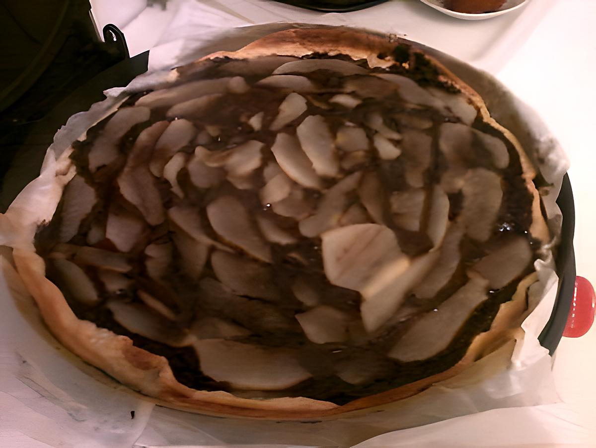 recette tarte chocolat poire