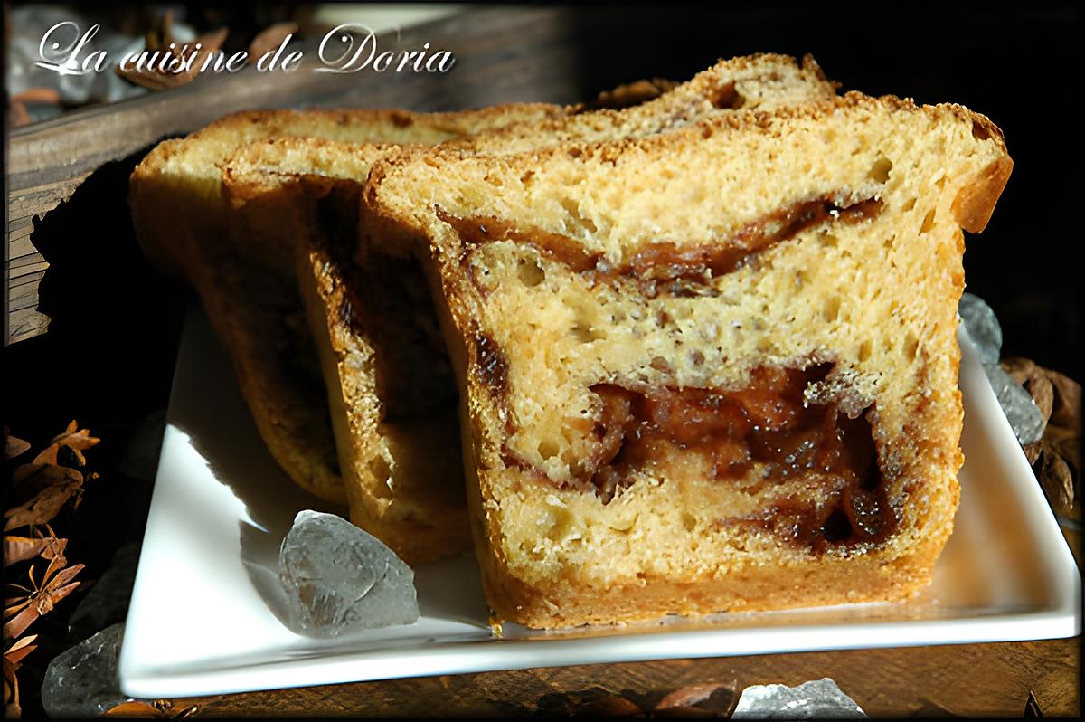 recette Brioche et cème de chocolat à la poire