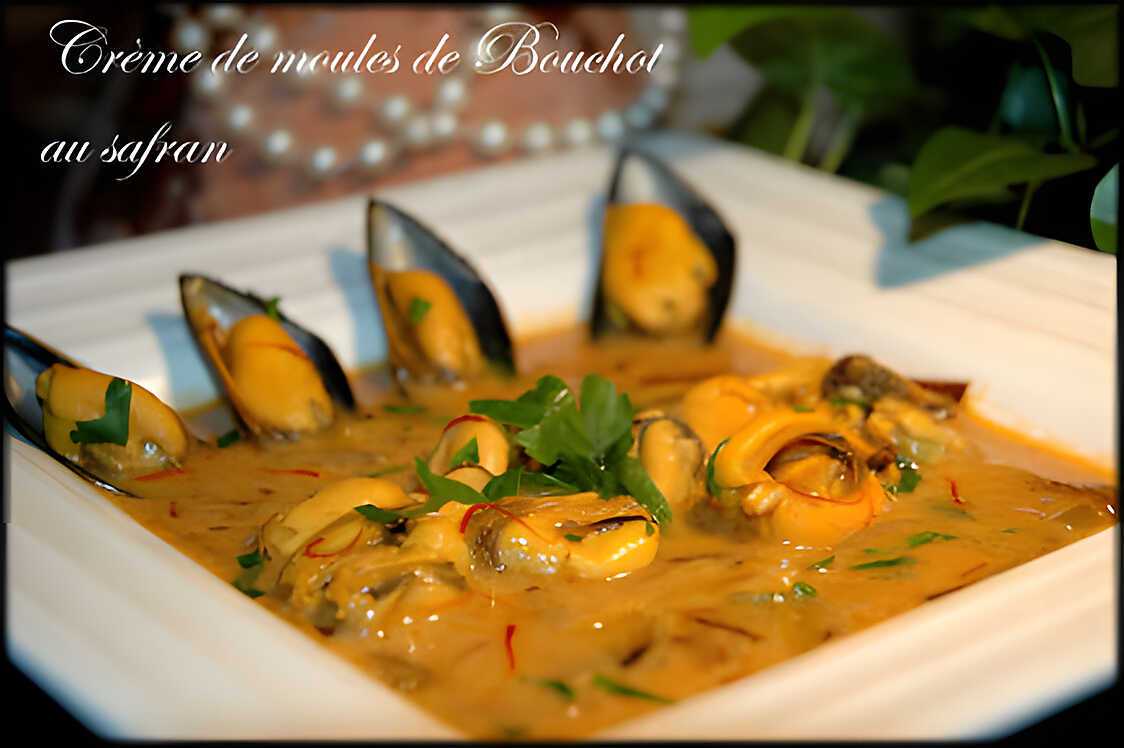 Recette de Crème de moules de Bouchot au safran