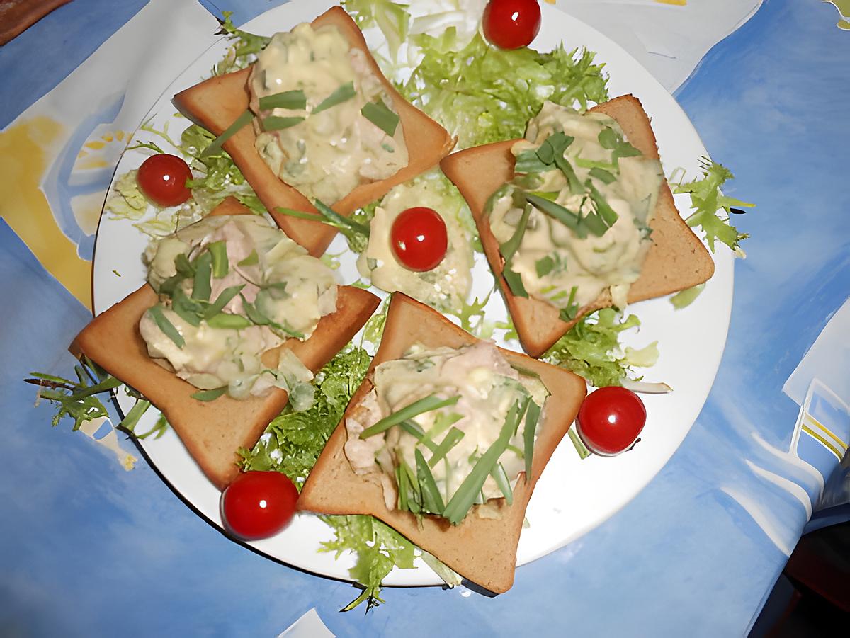 recette Toasts de thon a la sauce gribiche