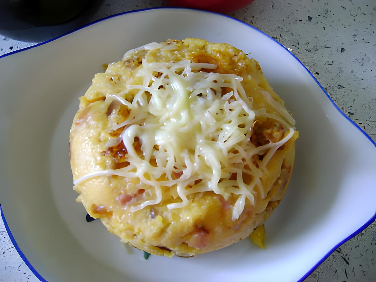 recette polenta : jambon , lardons