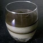 recette Gelée de pêches blanches et de chocolat très noir façon zèbre