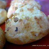 recette chouquettes aux pépites de nougatine