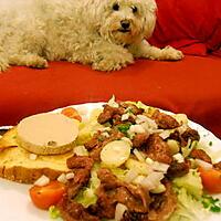 recette SALADE AUX GÉSIERS et FOIE GRAS