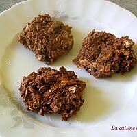 recette Biscuits sans cuisson aux flocons d'avoine, chocolat et noix de coco