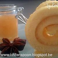 recette Biscuit Roulé à la Confiture Rhubarbe Badiane