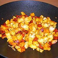 recette Wok de pommes de terre et chorizo