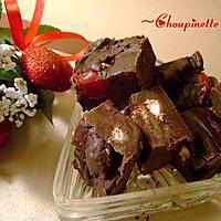 recette Fondant au chocolat ''rouge et blanc''