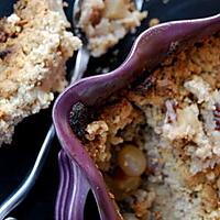 recette Crumble à la noix des pommes raisins