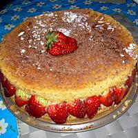 recette Génoise aux fraises