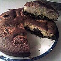 recette moelleux chocolat noir/blanc coco comme flunch