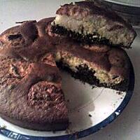 recette moelleux chocolat noir/blanc coco comme flunch