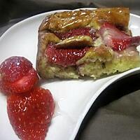 recette Clafoutis  et  fraises  au   mascarpone.