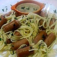 recette Spaghettis aux snacks.