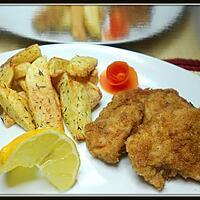 recette nuggets de poulet / frites au thym maison