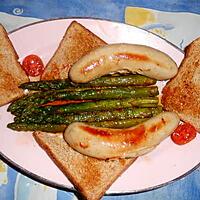 recette Boudin blanc aux asperges vertes