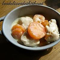 recette blanquette de dinde aux crevettes et gingembre