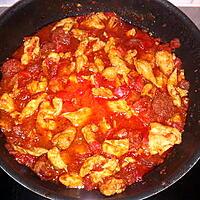 recette Dinde aux poivrons et chorizo