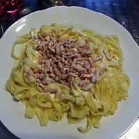 recette Tagliatelles fraîches sauce roquefort crèmeux