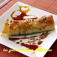 recette Croustillants de bananes caramel et pralin