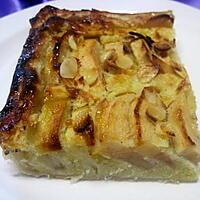 recette Tarte aux pommes sur une crème d'amandes.