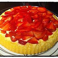 recette Tarte aux fraises sur fond de génoise