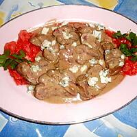 recette Rognons de veau au roquefort