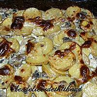 recette gratin de pommes de terre aux champignons