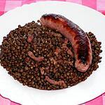 recette Saucisses de Toulouse aux lentilles vertes