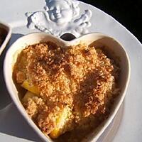 recette Crumble d'ananas , mangue et banane