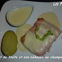 recette Filet de truite et son sabayon au champagne