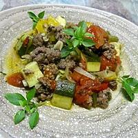 recette Boeuf haché aux légumes ratatouille