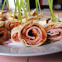 recette Wraps jambon et pesto