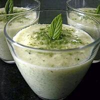 recette Mousse de concombre au sel de menthe