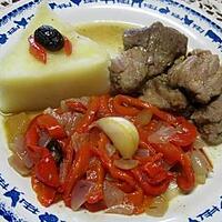 recette Sauté de veau aux poivrons rouges.