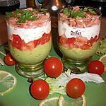 recette Verrines Saumon Crevette Tomate Avocat