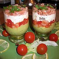 recette Verrines Saumon Crevette Tomate Avocat