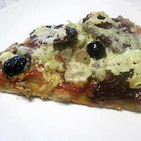 recette Pizza aux champignons, et tomates séchées.