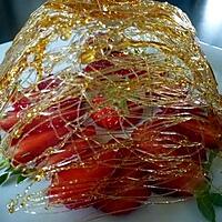 recette CARPACCIO DE FRAISES ET SA CAGE DOREE