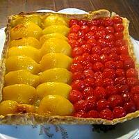 recette Tarte aux deux fruits.