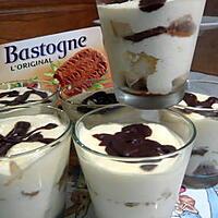 recette Tiramisu poire et chocolat ( biscuit bastogne)