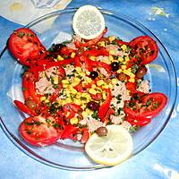 recette Salade thon,mais,poivron rouge