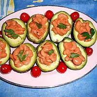 recette Avocats aux crevettes