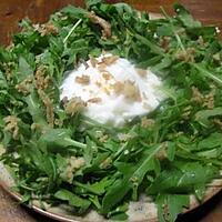 recette Nid de roquette et oeufs mollet.