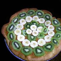 recette tarte kiwi-banane à la noix de coco