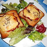 recette Tartine au bacon et fromage