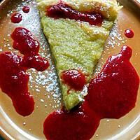 recette Tarte rhubarbe au coulis de framboise