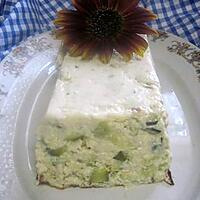 recette Terrine de courgettes au crabe et fromage de chèvre.