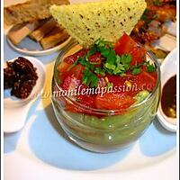 recette Verrine de guacamole et tomates